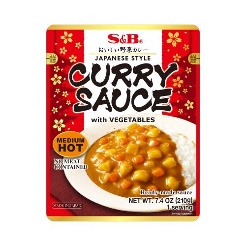 S&B Vegetable Mild Hot Curry Sauce 210Gm
