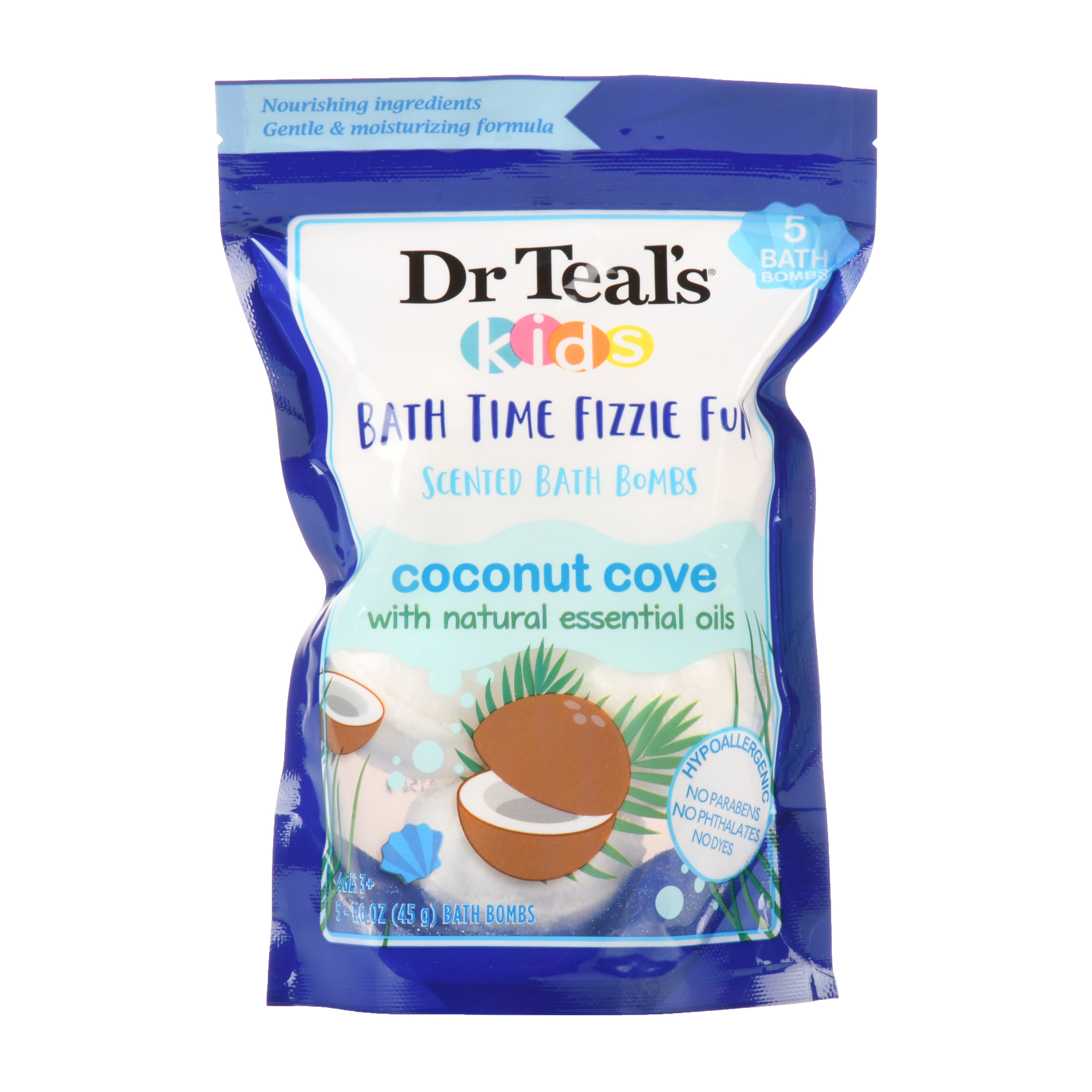 Dr Teals Coconut Cove Fizzi Bath Bombs 1.6Oz