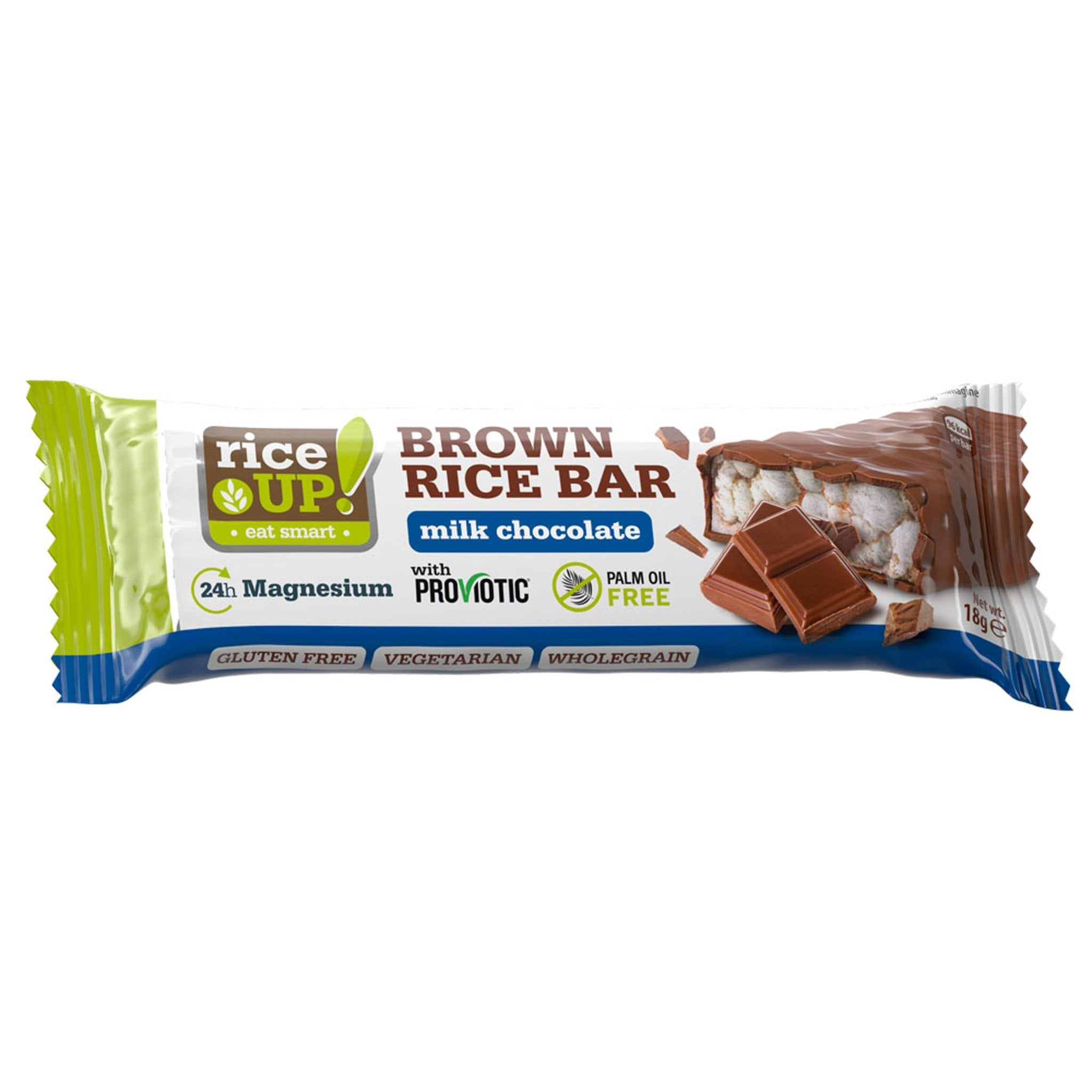 Rice Up Milk Chocolate Popped Brown Rice Bar 18Gm