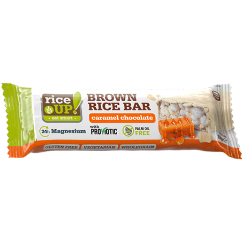 Rice Up White Chocolate Caramel Popped Brown Rice Bar 18Gm