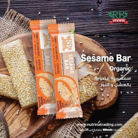 Rb Foods With Honey And Almond Organic Sesame Bar 30Gm
