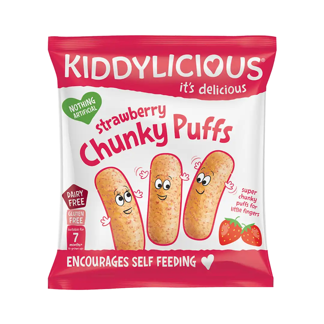 Kiddylicious Strawberry Fruity Puffs 10Gm
