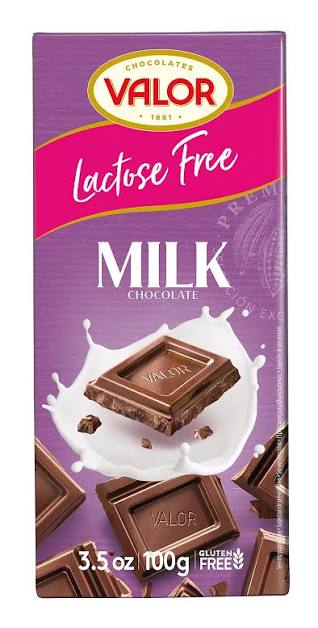 Valor Lactose Free Milk Chocolate 100Gm