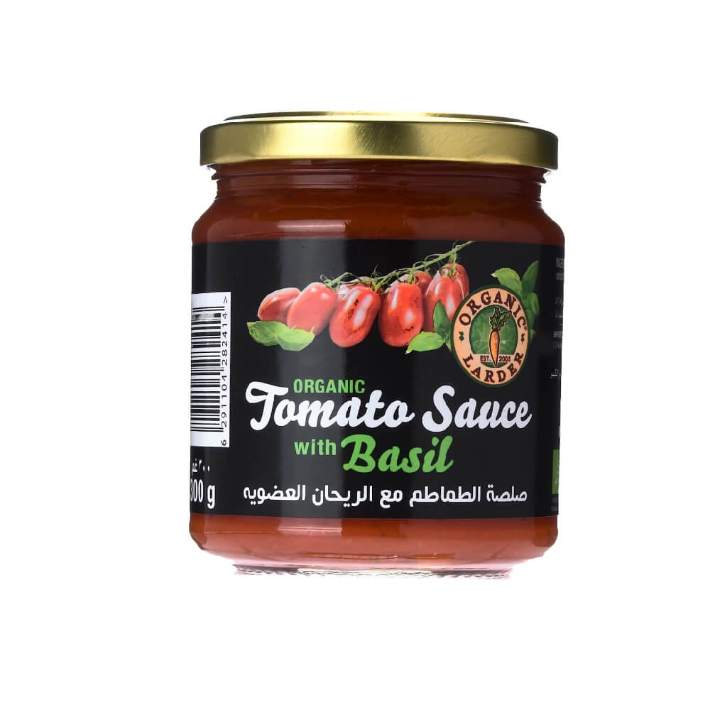 Organic Larder With Basil Tomato Sauce 340Gm