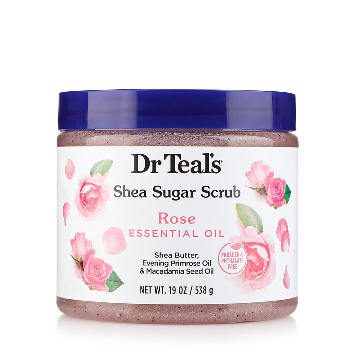 Dr Teals Rose Essential Oil Shea Body Scrub 19Oz