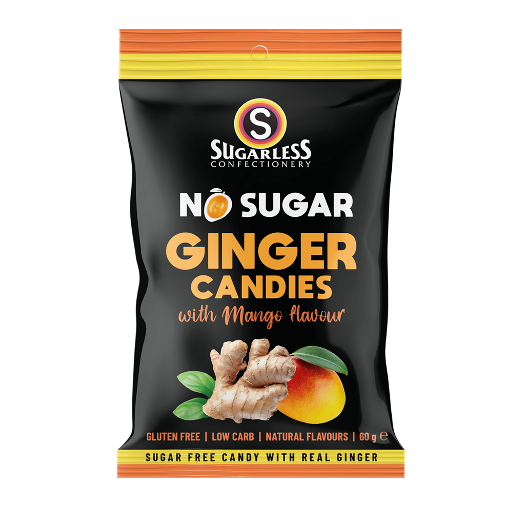 Sugarless Mango Ginger Candies 60Gm