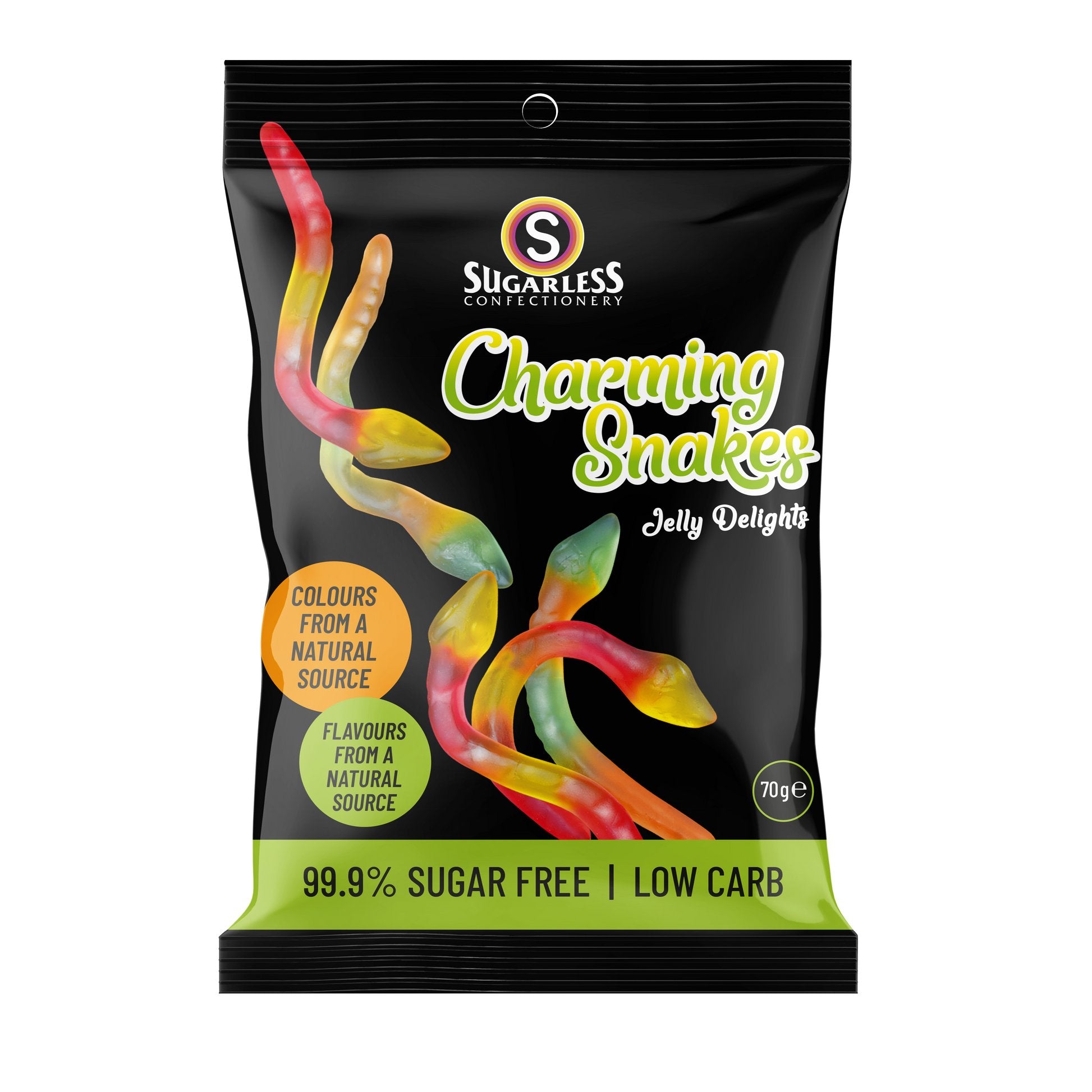 Sugarless Snakes Candy Sugarfree 70Gm