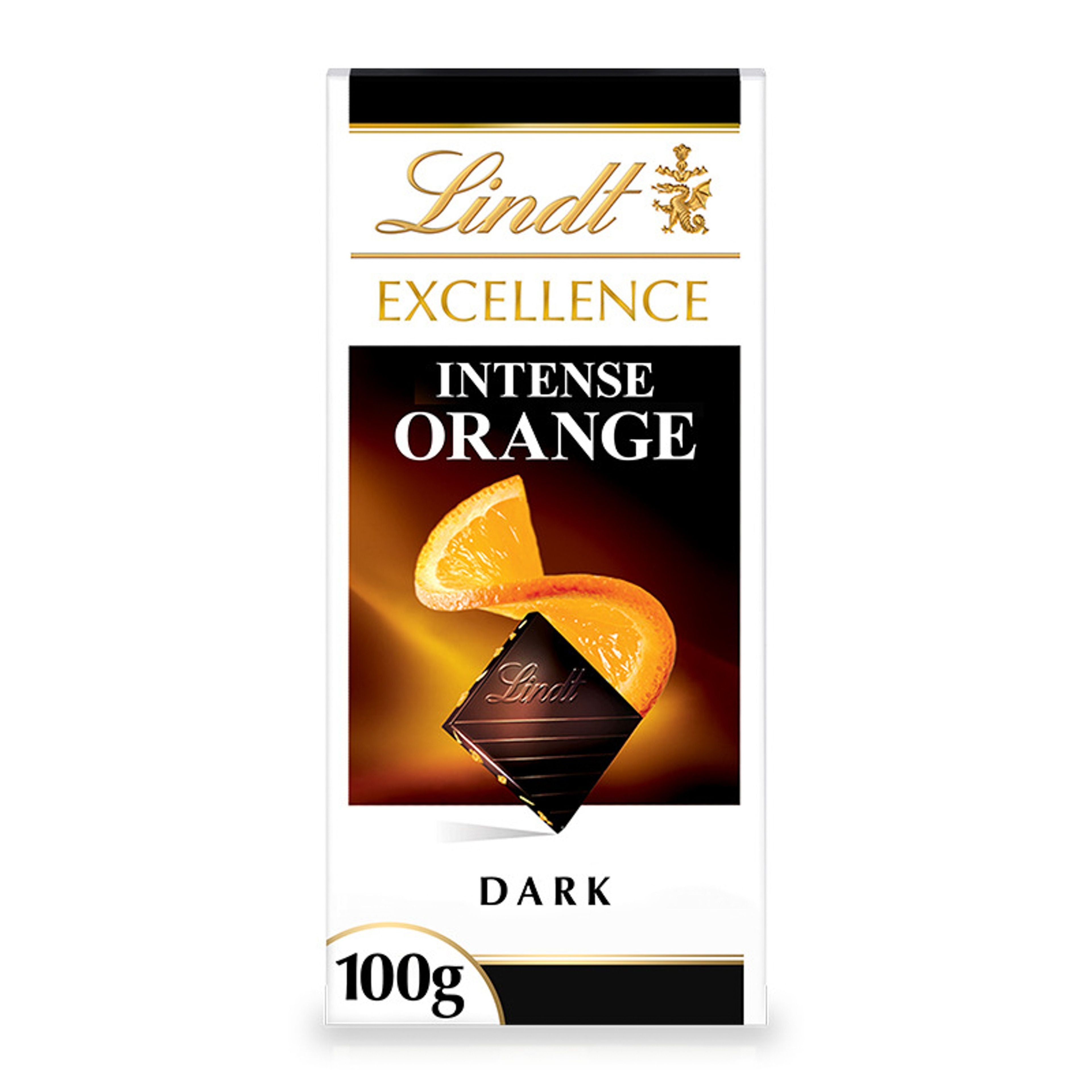 Lindt Intense Bar Excellence Dark Orange 100Gm