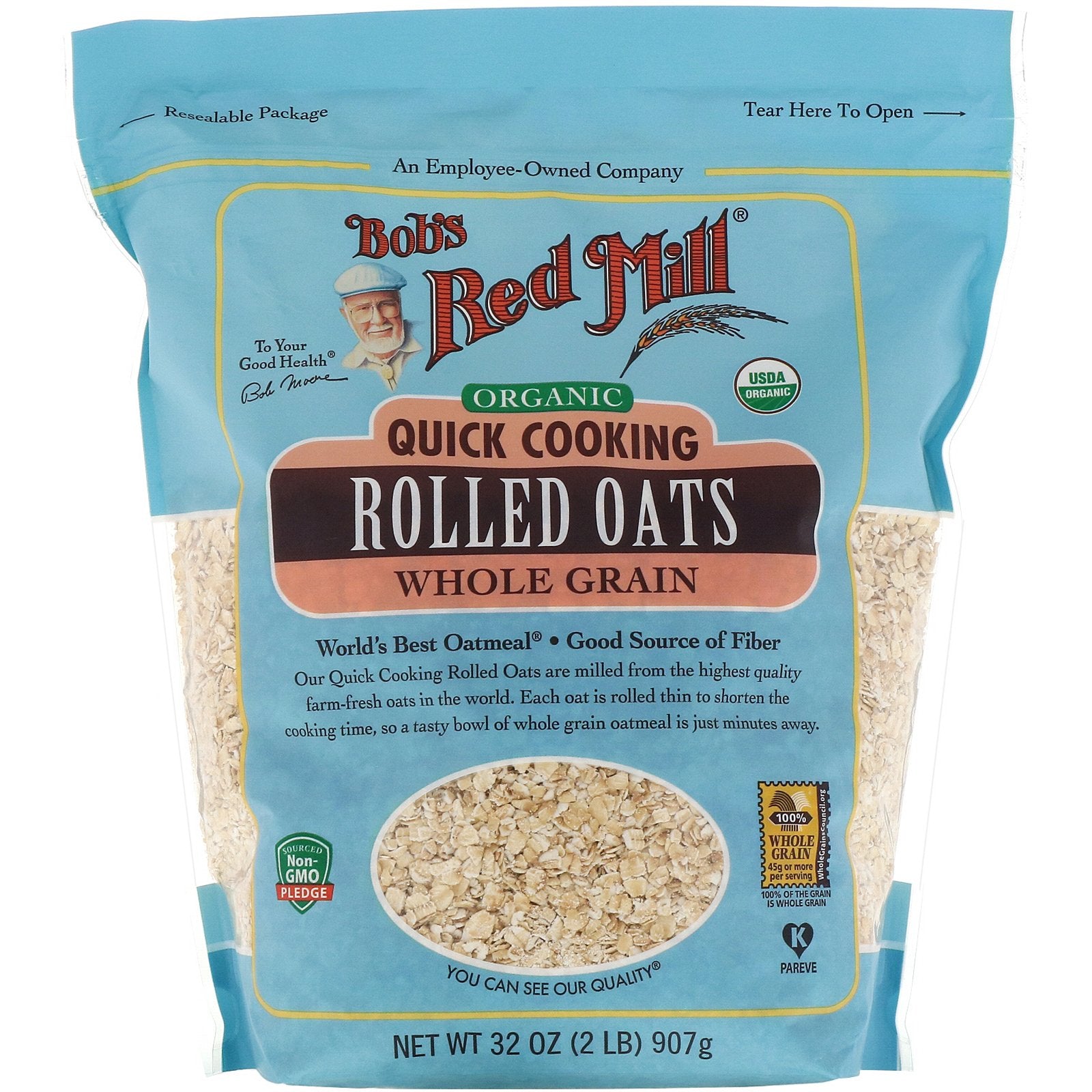 Bobs Red Mill Old Fashioned Gluten Free Rolled Oats 32Oz