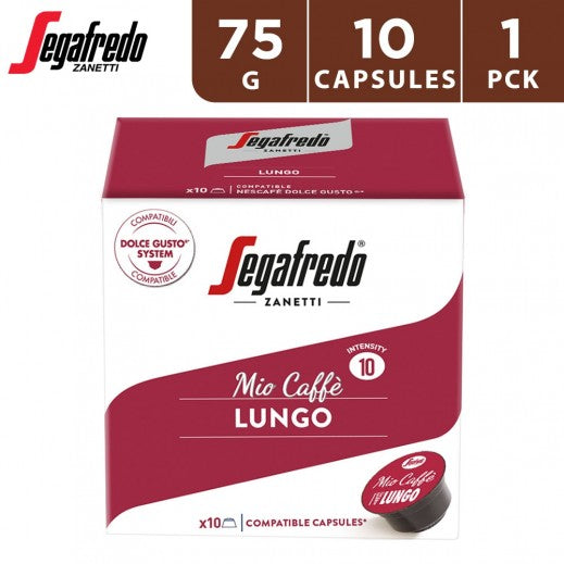 Segafredo Lungo 10Caps Mio Caffe Capsules 75Gm