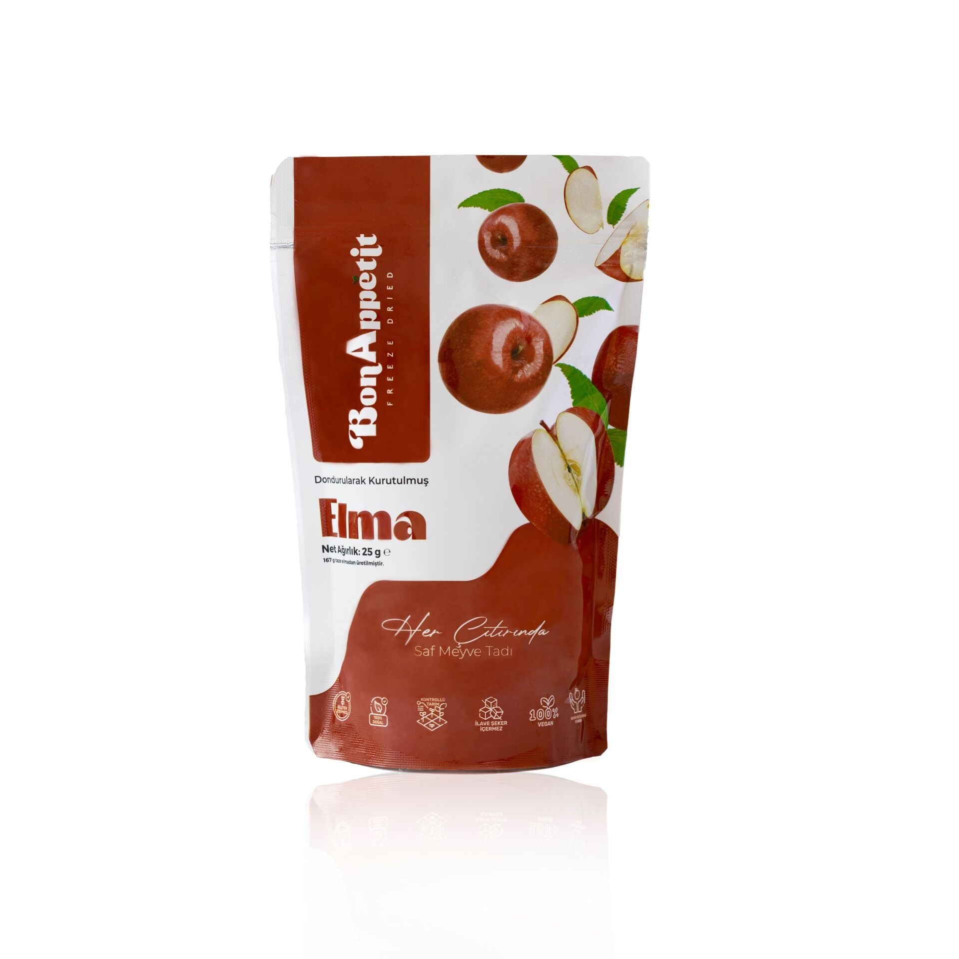 Freeze Dried Apple Slices Bonappetit 100% Natural,Gf, Vegan 25Gm