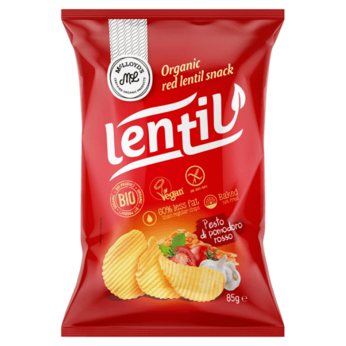 Mclloyds Pesto Di Pomodoro Seasoning Organic Red Lentil Chips 85Gm