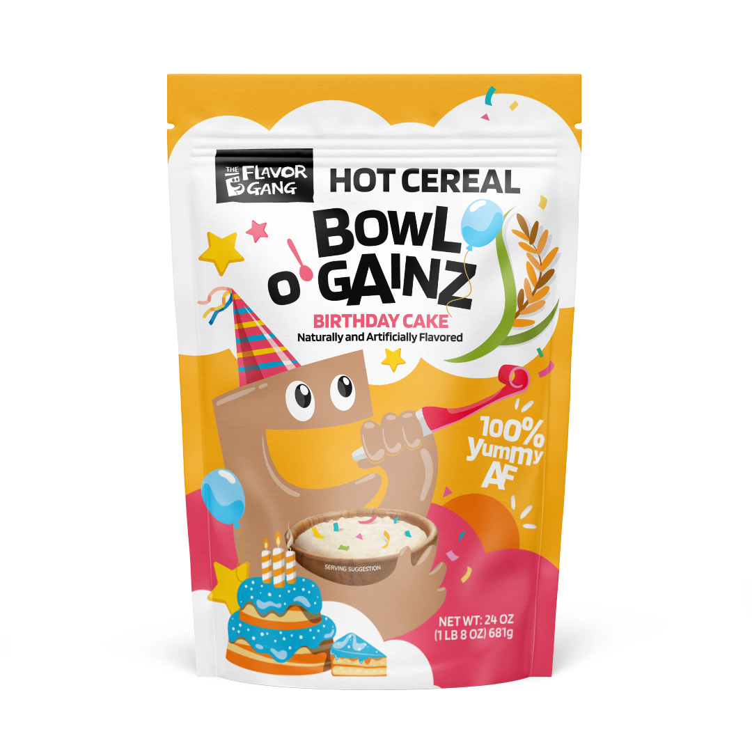 The Flavor Gang Birthday Cake Hot Cereal Bowl O Gainz 681Gm