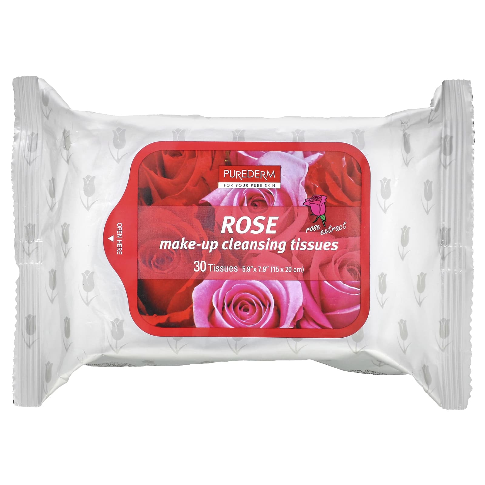 Purederm Rose Make Up Cleansing Tissue 1Pcs