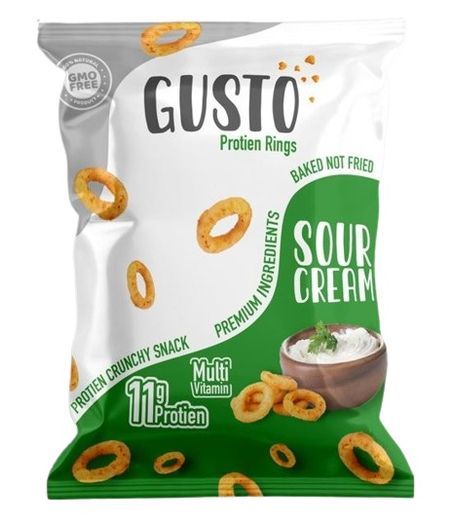 Gusto Sour Cream Protein Rings With Multivitamins 60Gm