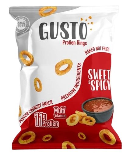 Gusto Sweet And Spicy Protein Rings With Multivitamins 60Gm
