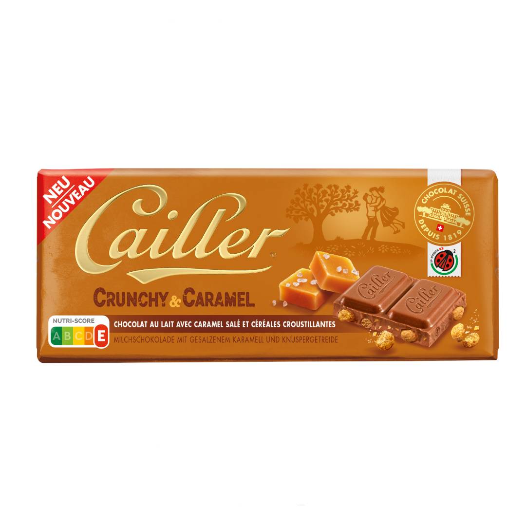 Cailler Crispy Cereals Milk Chocolate With Salted Caramel Pieces 100Gm