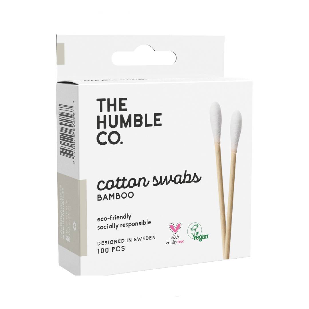 Humble White 10P Bamboo Natural Cotton Swaps 1Pcs