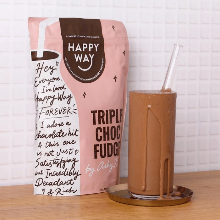 Happy Way Triple Chocolate Whey Protein Powder 500Gm