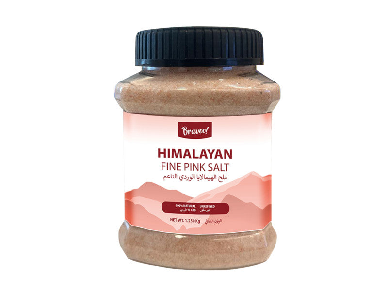 Bravoo Himalayan Fine Pink Salt 1.25Kg