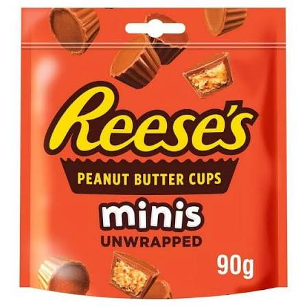 Reeses Minis Unwrapped Peanut Butter Cups Pouch 90Gm