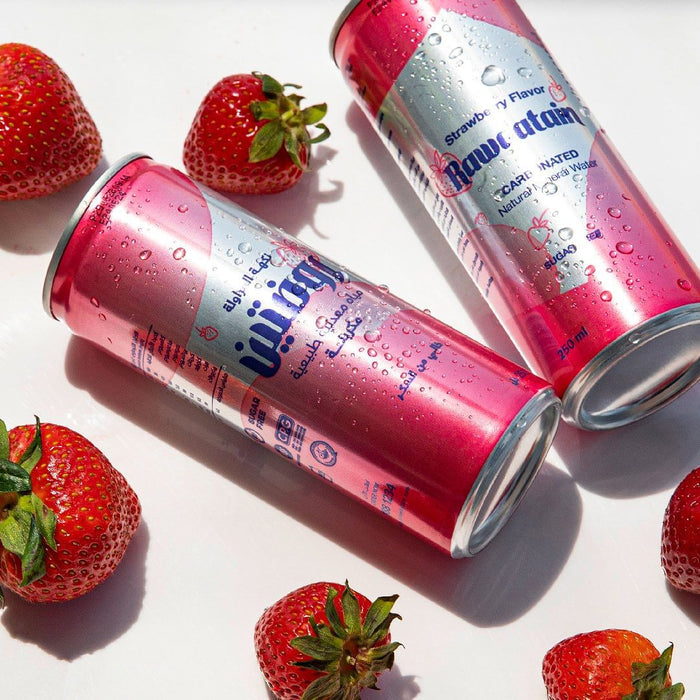Rawdatain Strawberry Carbonated Natural Flav Water Can 250Ml
