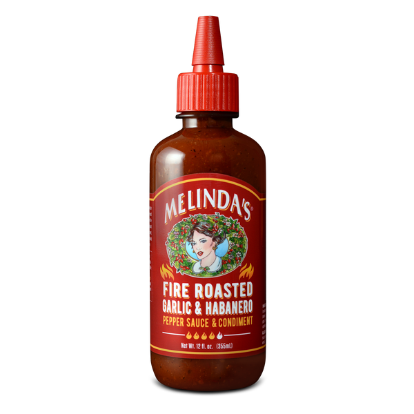 Melindas Fire Roasted Garlic And Habanero Pepper Sauce 12Oz