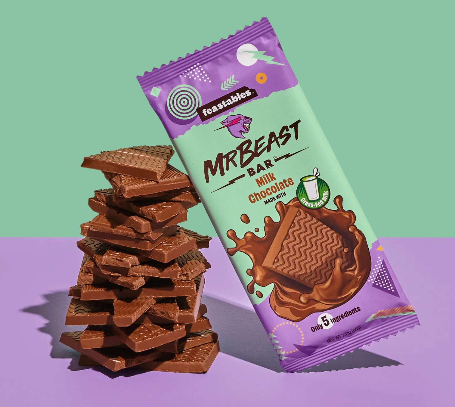 Mr Beast Milk Chocolate Bar 60Gm