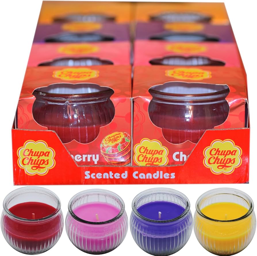 Chupa Chups 4P Assorted Candle Box 80Gm