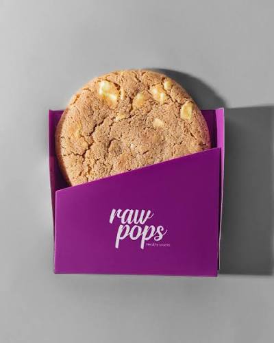 Raw Pops 1 Large Cookie White Chocolate Protein Cookies 1Pcs