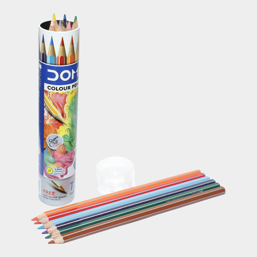 Doms 12+1 Silver Colour Pencils Round 1Pk