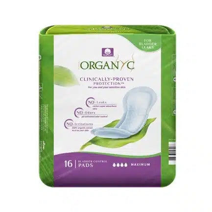 Organyc Maximum 16P Light Incontinence Pads 1Pk