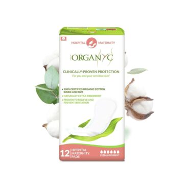 Organyc 14P 100% Cert Organic Home Post Partum Maternity Pads 1Pk