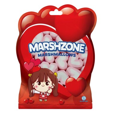 Marshzone Strawberry Heart Shape 65Gm