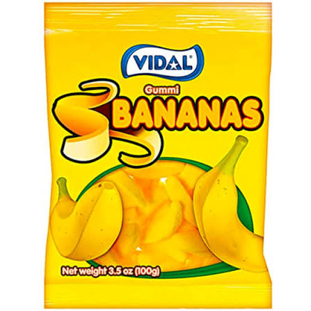 Vidal Gummy Bananas 90Gm