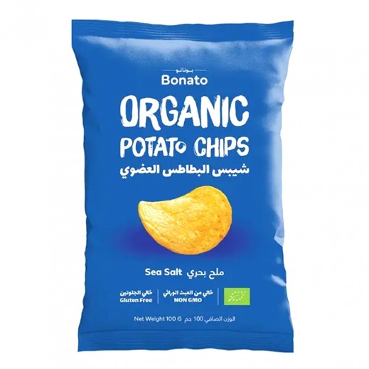 Bonato Sea Salt Organic Potato Chips 100Gm