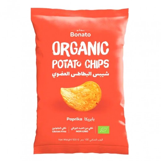 Bonato Paprika Organic Potato Chips 100Gm