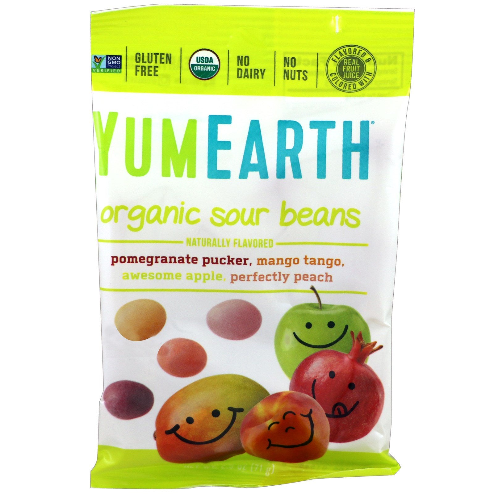 Yumearth Organic Gf Vegan Sour Jelly Beans 50Gm