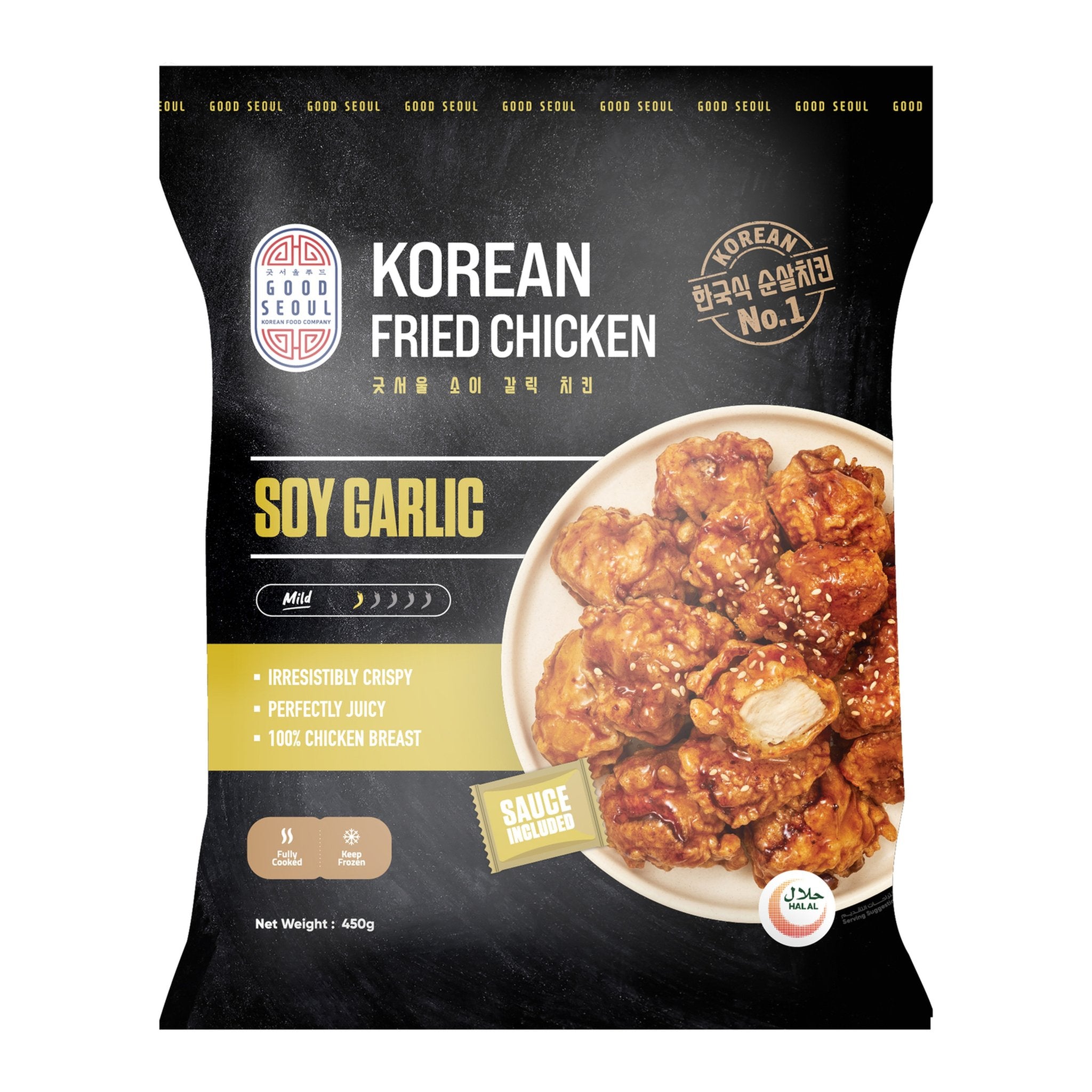Good Seoul Soy Sauce Garlic Korean Fried Chicken 450Gm