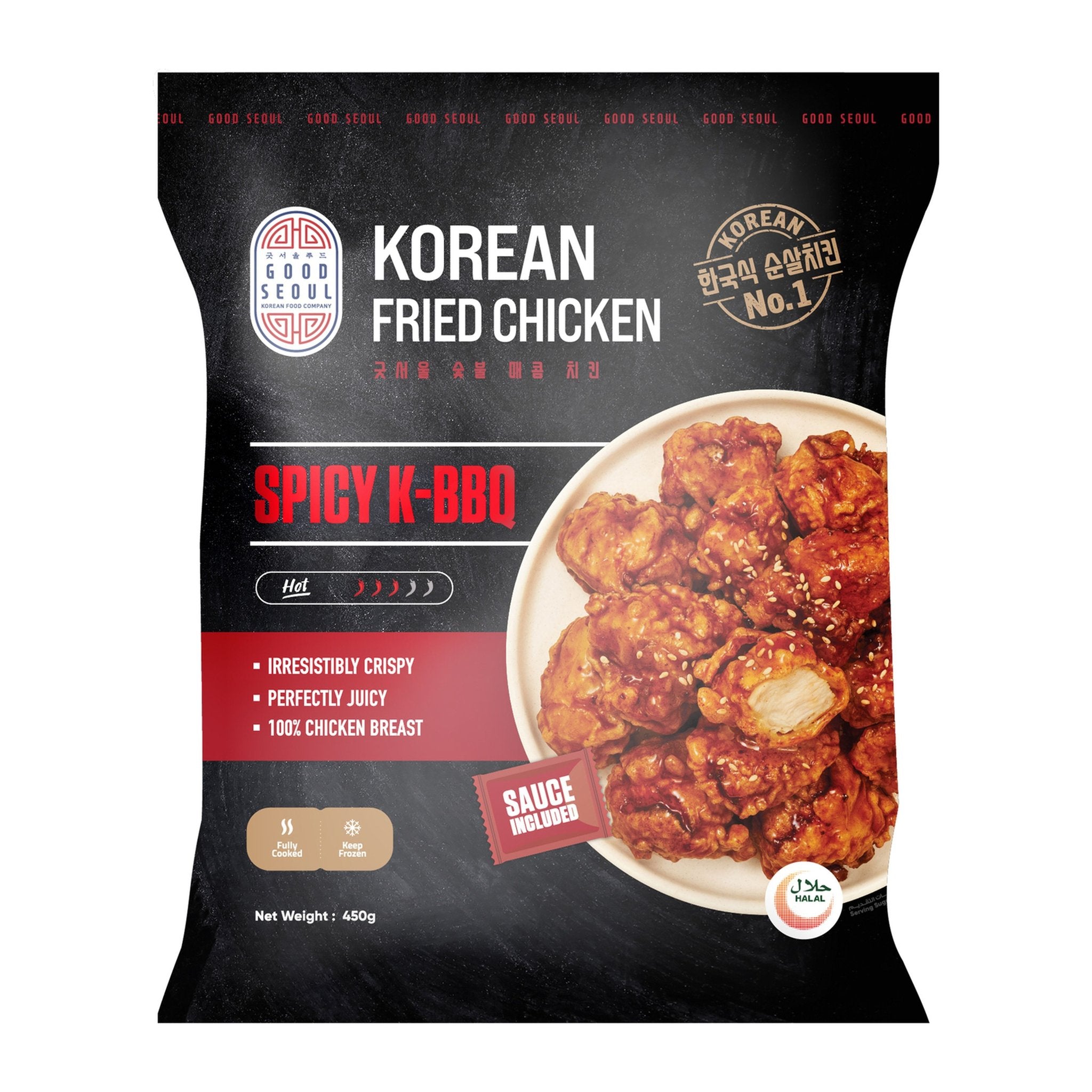 Good Seoul Spicy K-Bbq Korean Fried Chicken 450Gm