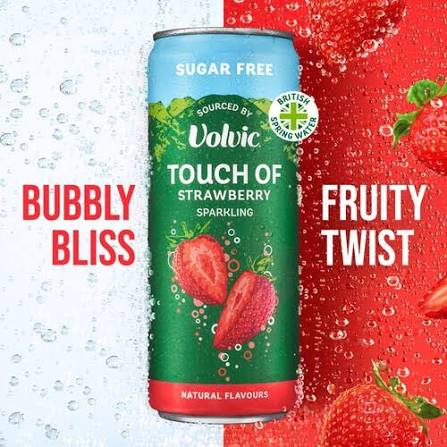 Volvic Strawberry Sparkling Drink 330Ml