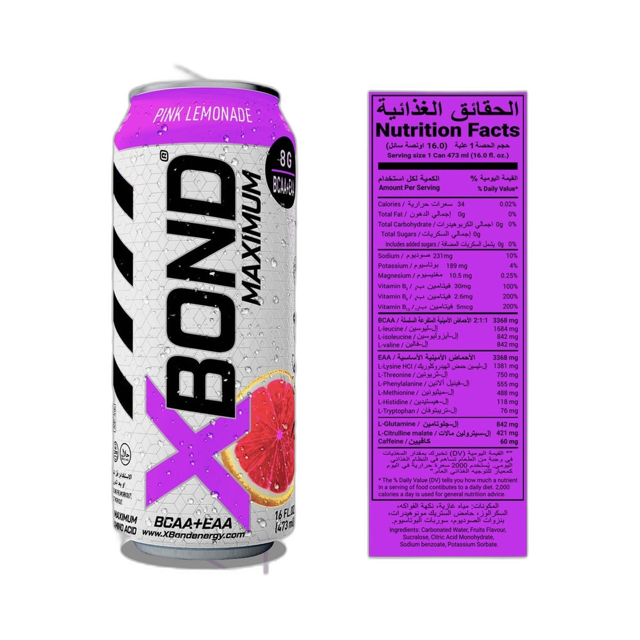 Xbond Max Pink Lemon Bcaa+Eaa Drink 473Ml