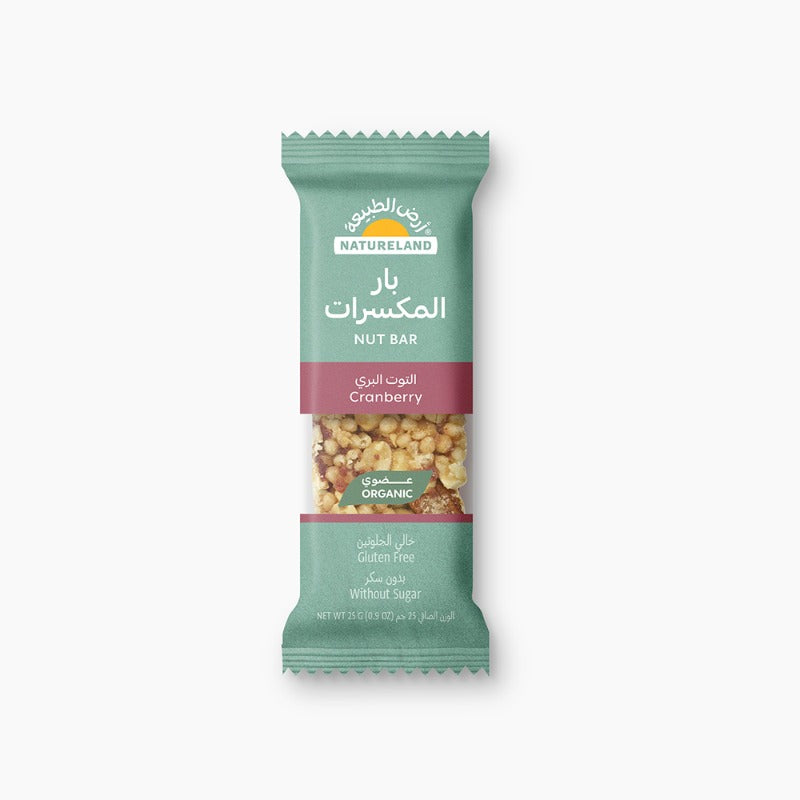 Natureland Cranberry Nut Bar 25Gm
