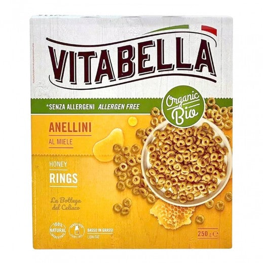 Vitabella Gluten Free Honey Rings 250Gm