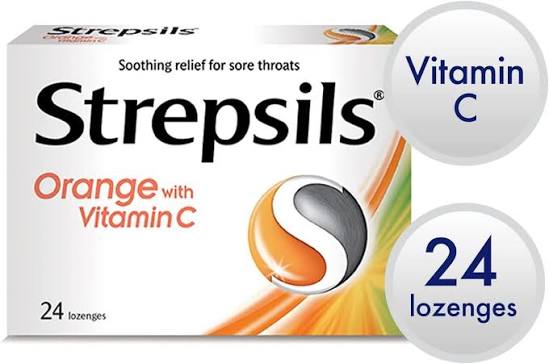 Strepsils Orange With Vitamins 24S Lozenges 1Pk