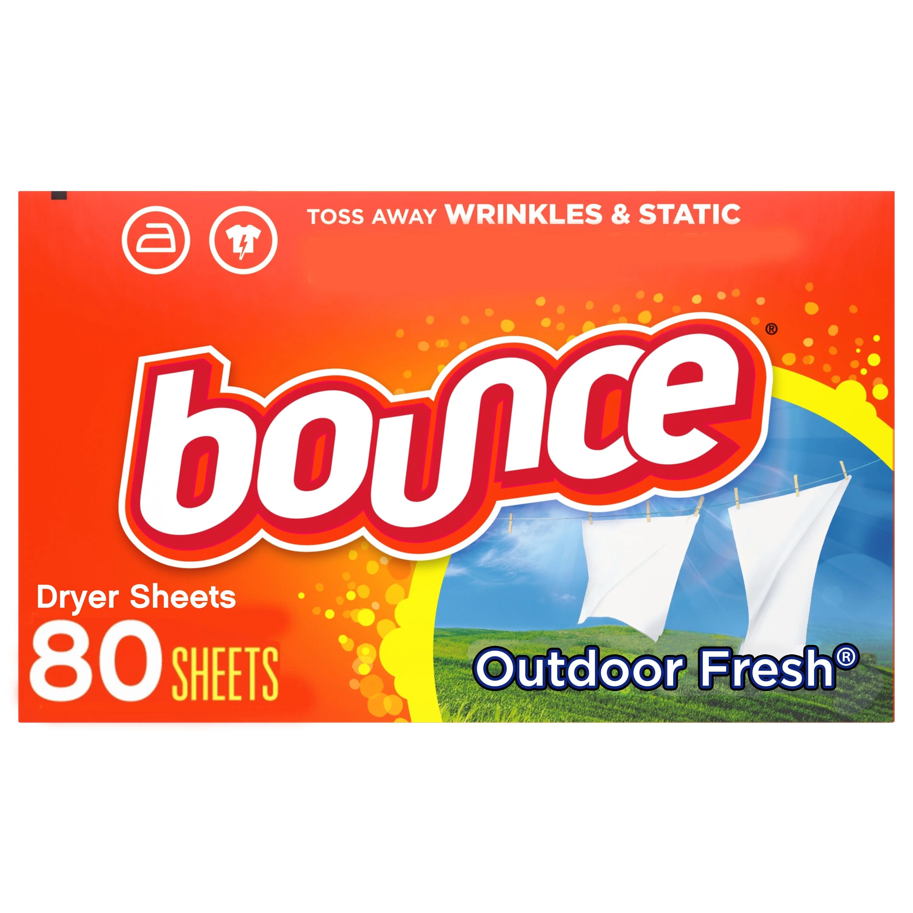 Bounce Outdoor Fresh Fabric Softner Sheets 80Pcs