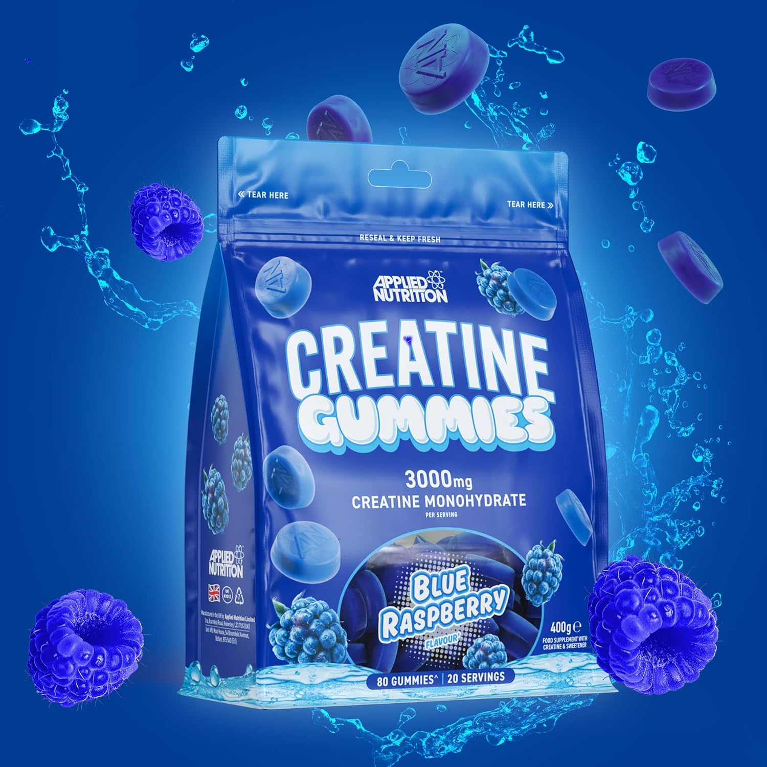Applied Raspberry Creatine Gummies 300Gm