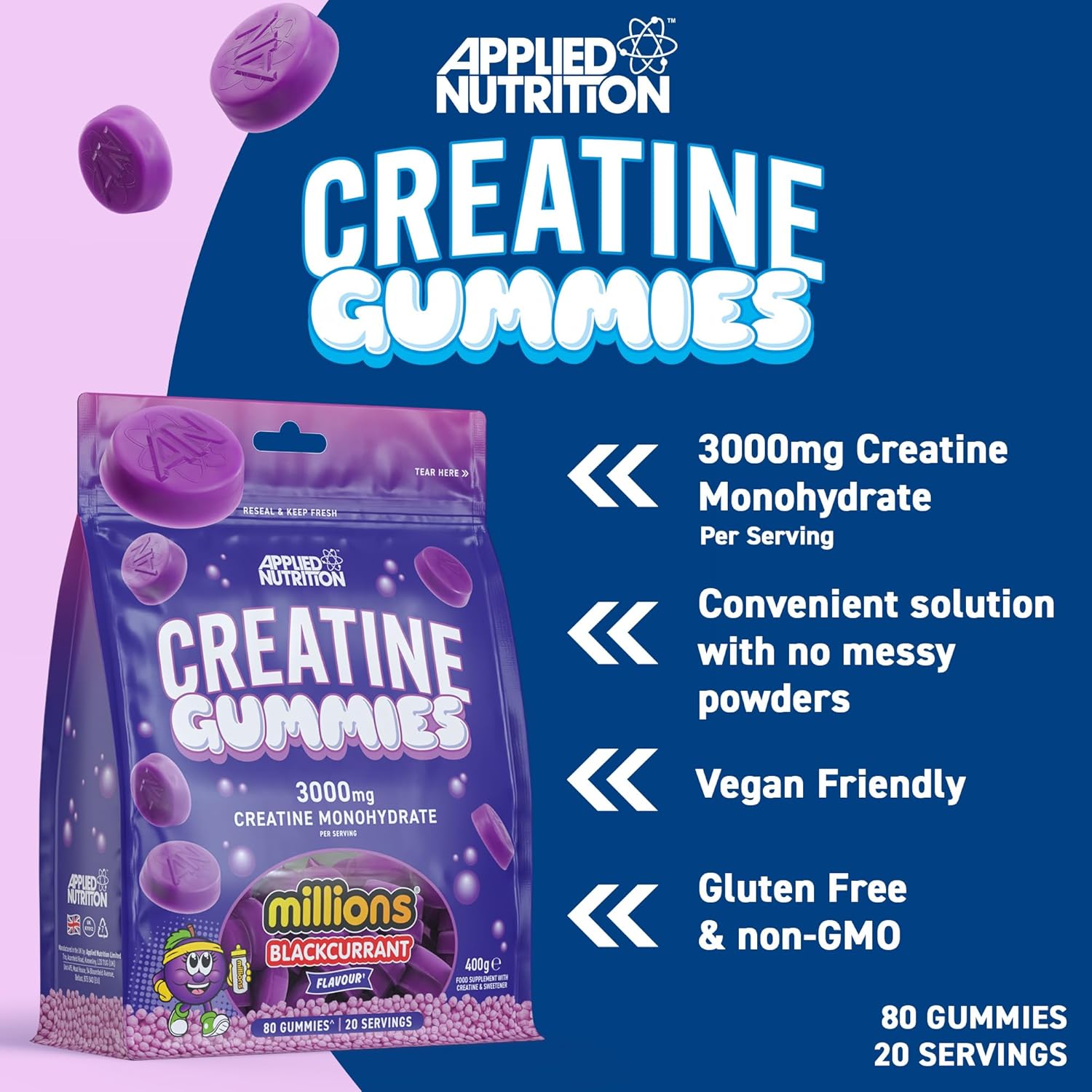 Applied Blackcurrant Millions Creatine Gummies 300Gm