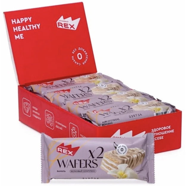 Rex Protein Glazed Vanilla Protein Wafers 50Gm