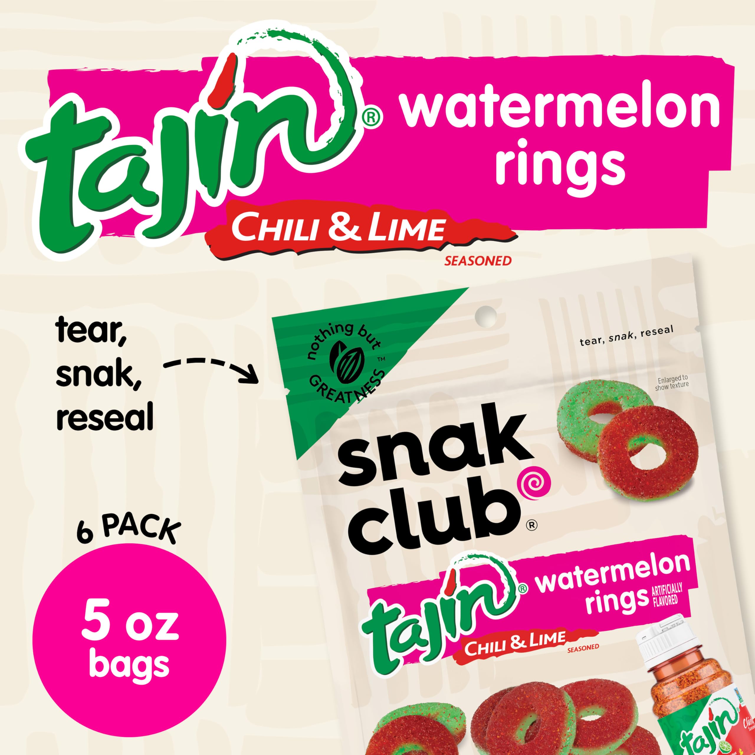 Snak Club Watermelon Rings Tajin 64Gm